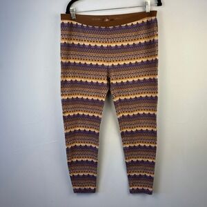 Gramicci Cotton Aztec Pattern‎ Base Layer Leggings SZ XL Outdoor Backcountry